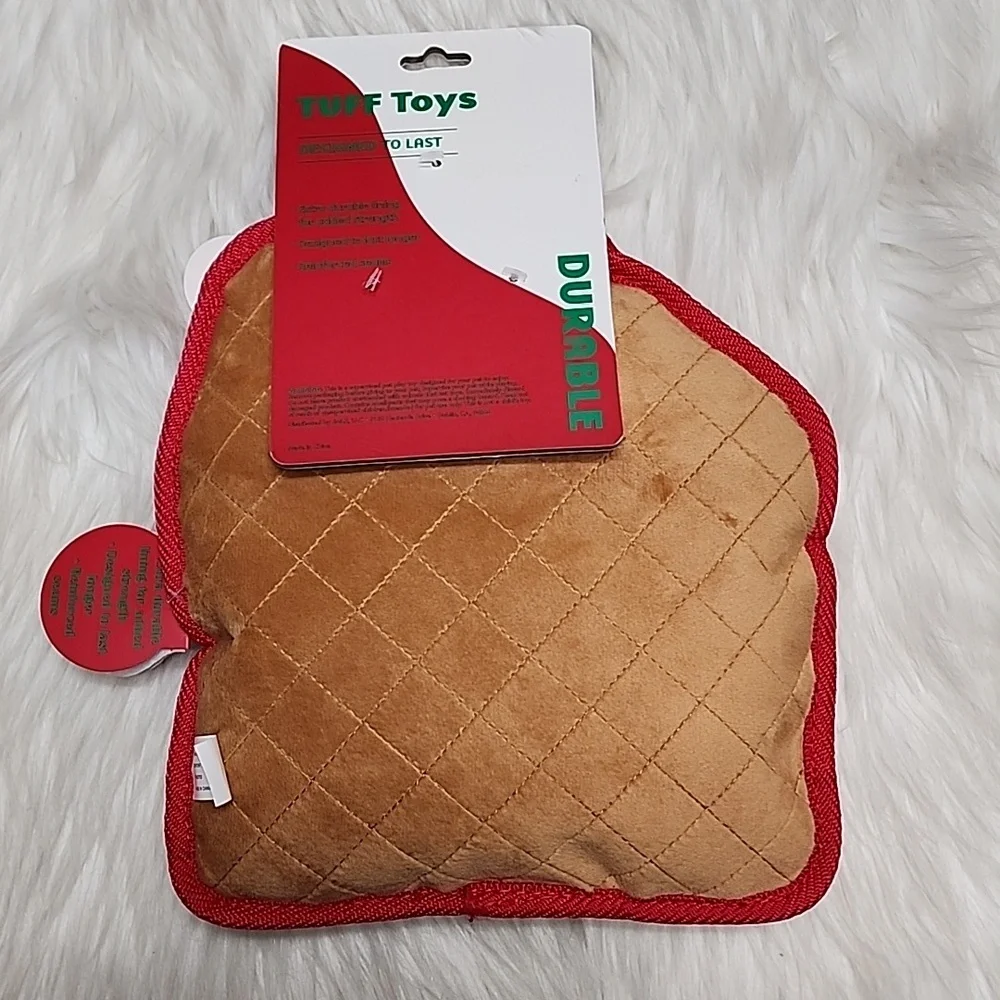 Gingerbread House Plush Dog Toy with Squeaker - New with Tags
